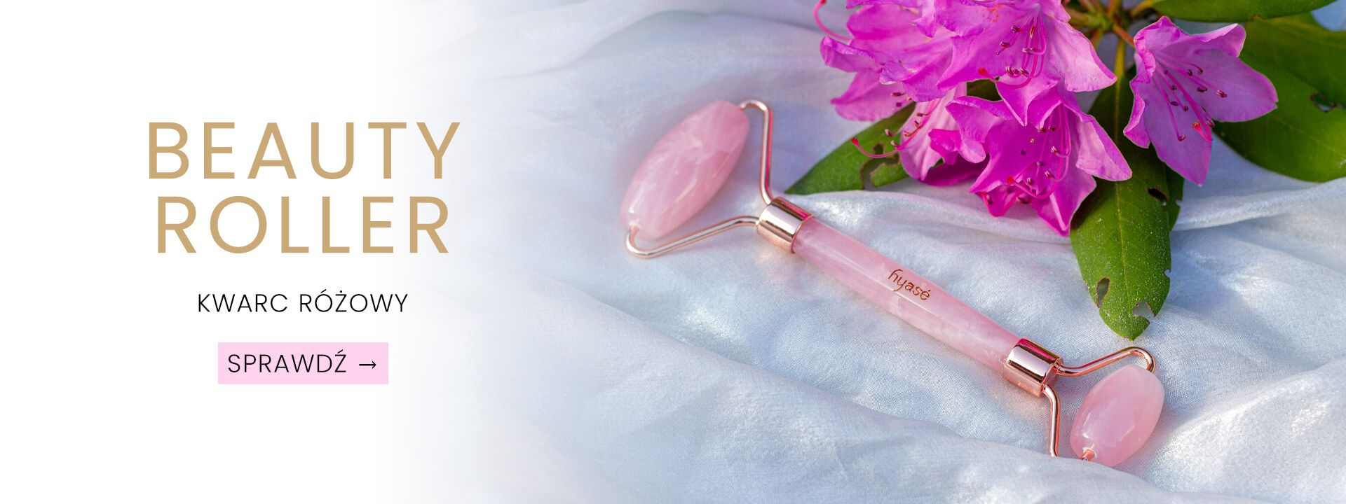 Beauty Roller Kwarc różowy